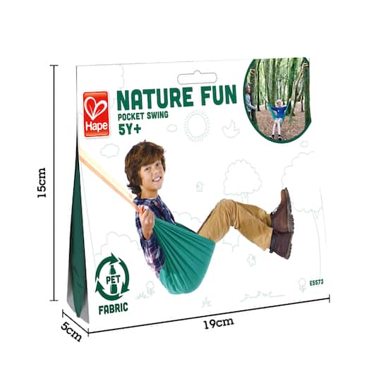 Hape Nature Fun Pocket Swing Green Kid's Portable Hammock